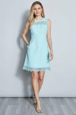 Elie Tahari Lace Insert Dress