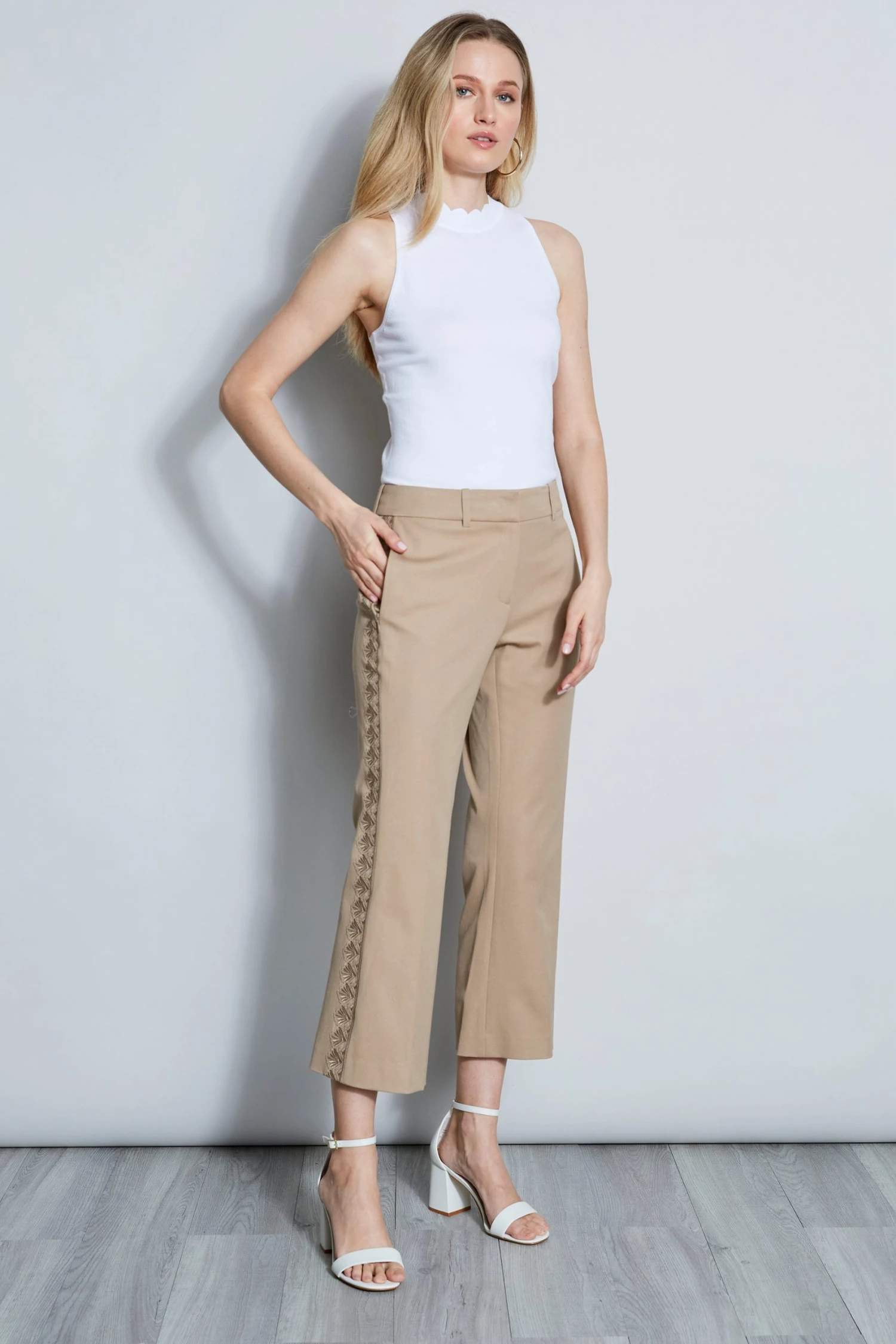 Elie Tahari Embroidered Cropped Pant It's All In The Details 3 Elie Tahari Embroidered Cropped Pant It's All In The Details