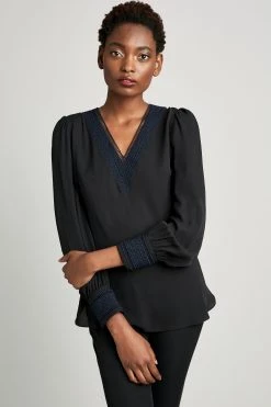 Elie Tahari Embroidered Shirt