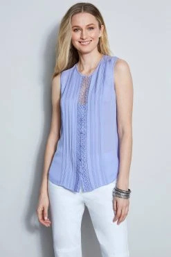 Elie Tahari Lace Detail Shirt