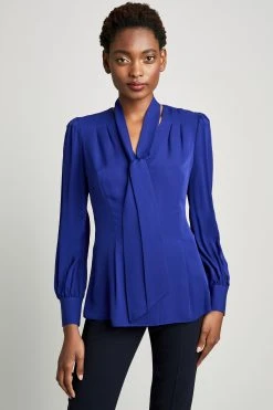 Elie Tahari Percy Tie Shirt Tops