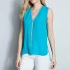 Elie Tahari Sleeveless Chain Shirt