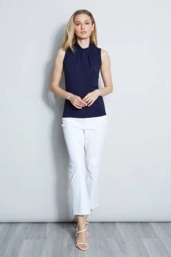 Elie Tahari Tops Sleeveless Mock Twist Knit