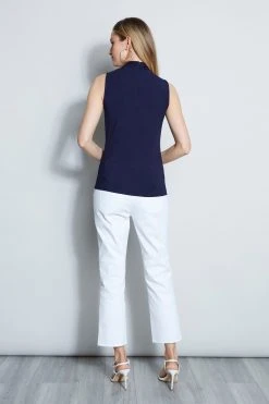 Elie Tahari Tops Sleeveless Mock Twist Knit