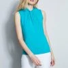 Elie Tahari Tops Sleeveless Mock Twist Knit