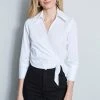 Elie Tahari Poplin Wrap Shirt