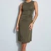 Elie Tahari Ruched Midi Dress 1 Elie Tahari Ruched Midi Dress