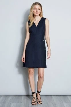 Elie Tahari Basketweave Bar Dress