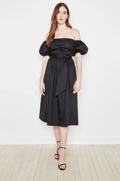 Elie Tahari Topaz Off Shoulder Midi Dress Dresses & Jumpsuits