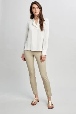 Elie Tahari Band Collar Shirt