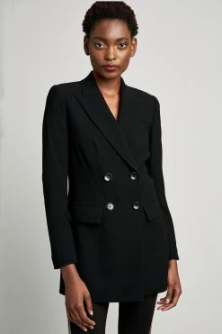 Elie Tahari Aster Double Breasted Boyfriend Jacket Jackets & Blazers