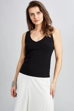 Elie Tahari Venus V Neck Sweater Sweaters