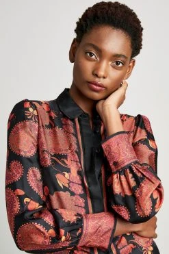 Elie Tahari Paisley Scarf Shirt Tops