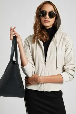 Elie Tahari Jackets & Blazers Vegan Leather Bomber