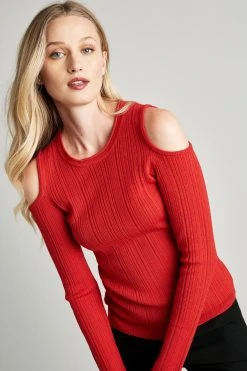 Elie Tahari Cold Shoulder Sweater Sweaters