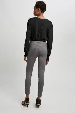Elie Tahari Vegan Suede Legging Pants