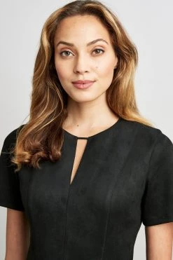 Elie Tahari Vegan Suede Dress