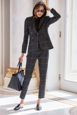 Elie Tahari Hooded Plaid Blazer Jackets & Blazers 19 Elie Tahari Hooded Plaid Blazer Jackets & Blazers