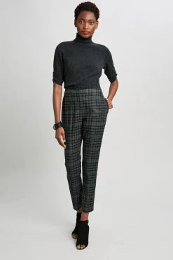 Elie Tahari Plaid Slim Ankle Pant Pants