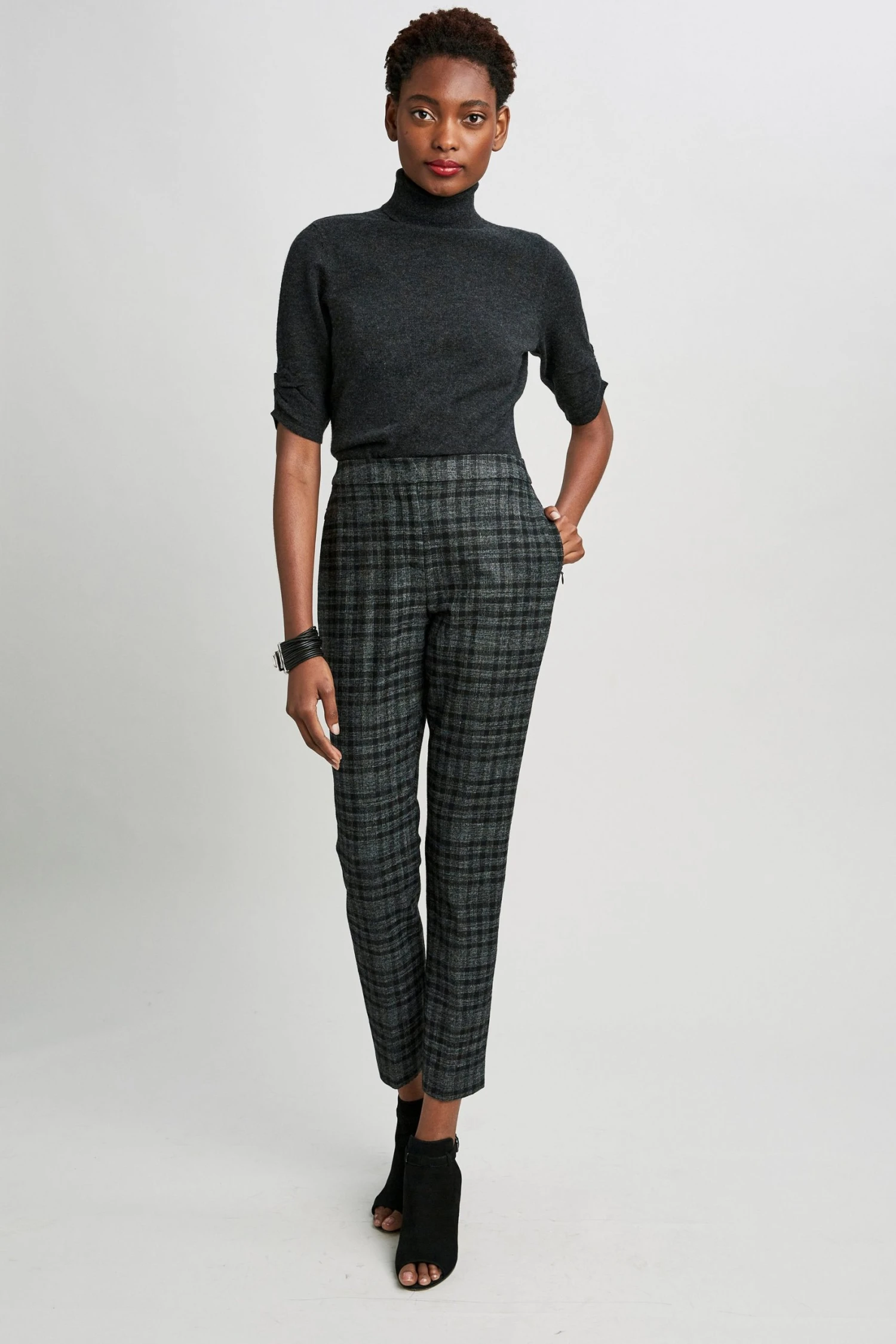 Elie Tahari Plaid Slim Ankle Pant Pants 3 Elie Tahari Plaid Slim Ankle Pant Pants
