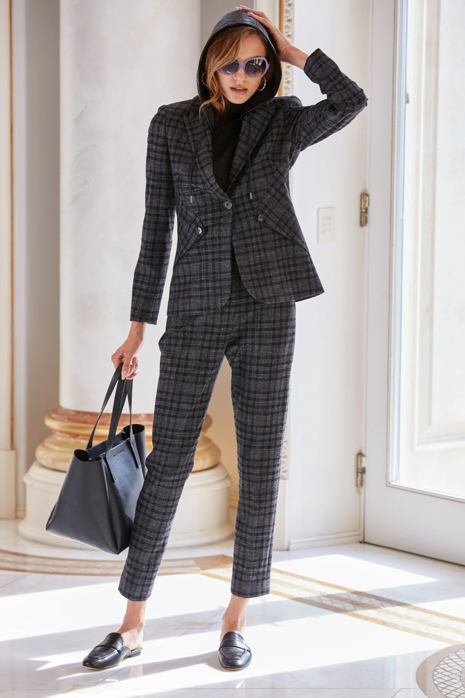 Elie Tahari Plaid Slim Ankle Pant Pants 8 Elie Tahari Plaid Slim Ankle Pant Pants