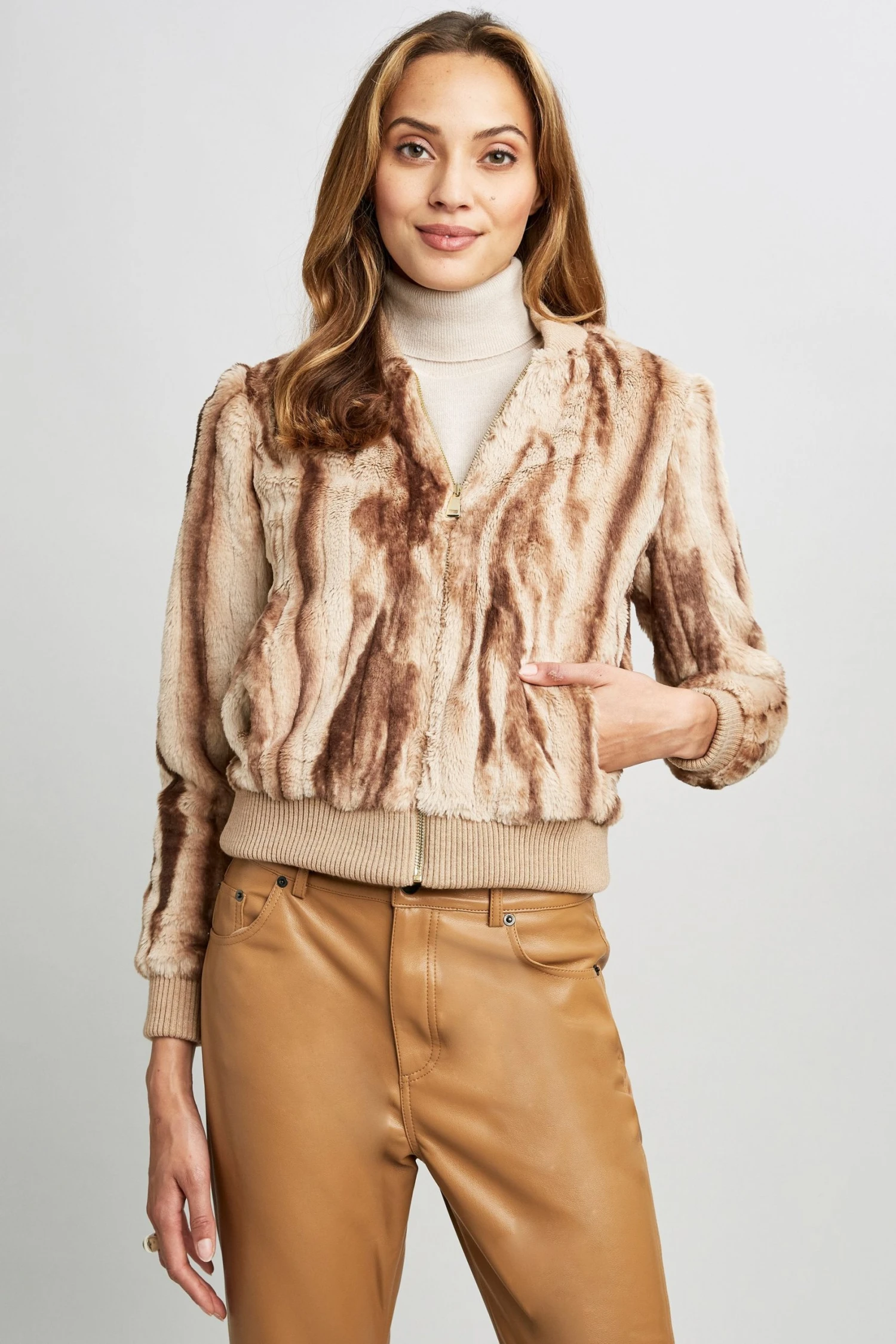 Elie Tahari Jackets & Blazers Faux Fur Bomber 3 Elie Tahari Jackets & Blazers Faux Fur Bomber