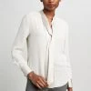 Elie Tahari Satin Combo Shirt Tops