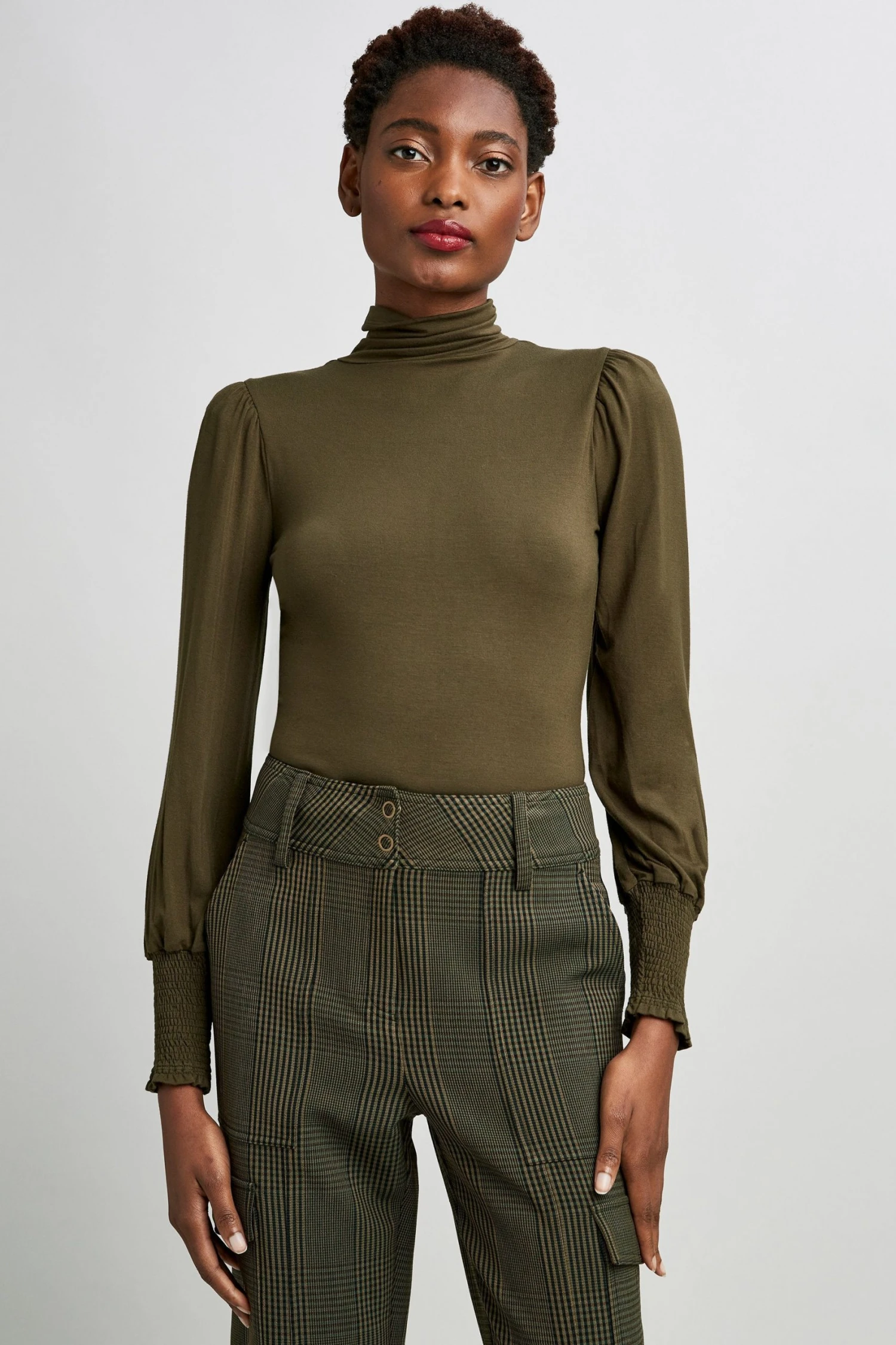 Elie Tahari Knits Smocked Turtleneck Knit 6 Elie Tahari Knits Smocked Turtleneck Knit