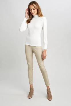 Elie Tahari Smocked Turtleneck Knit 10 Elie Tahari Smocked Turtleneck Knit