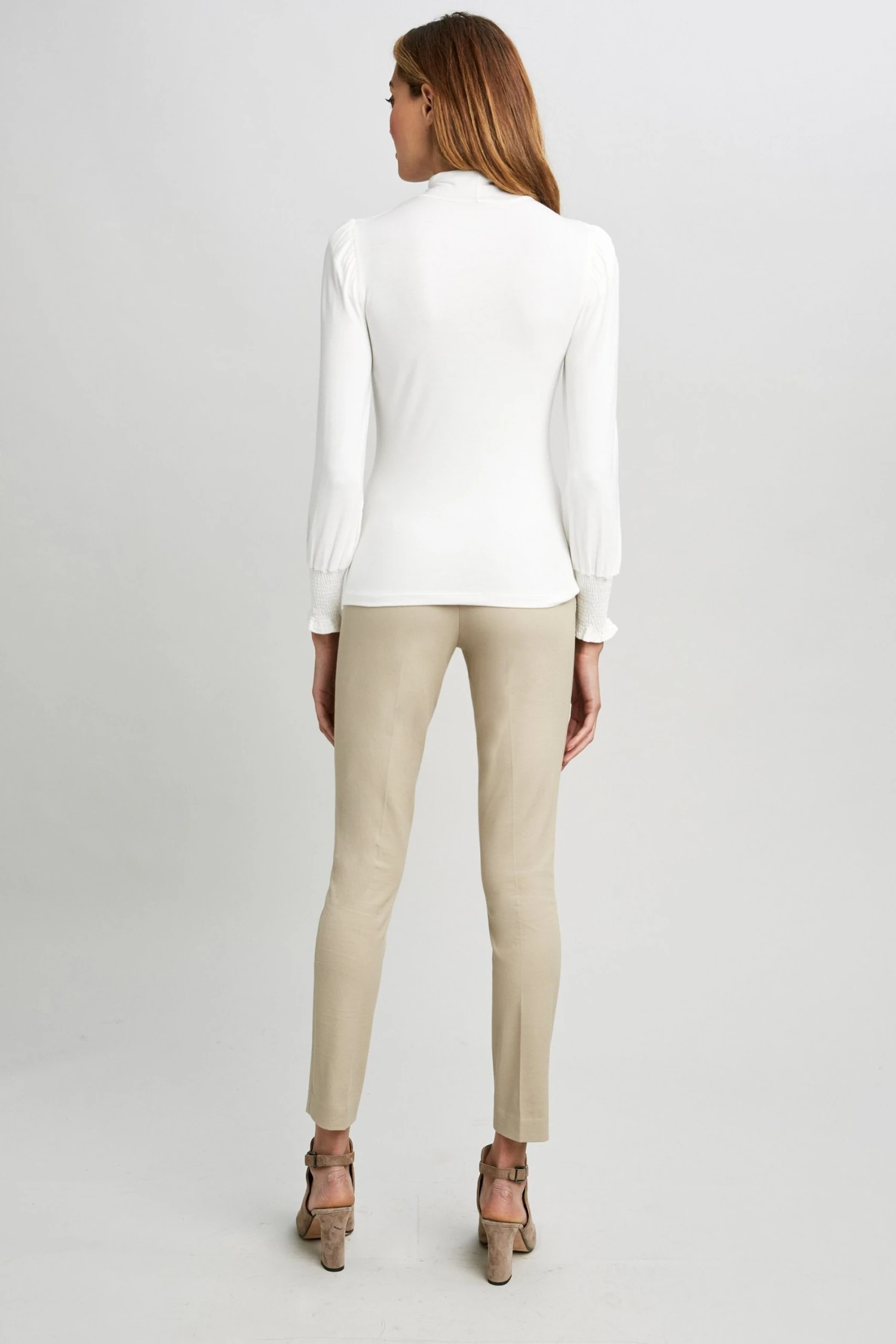 Elie Tahari Smocked Turtleneck Knit 7 Elie Tahari Smocked Turtleneck Knit