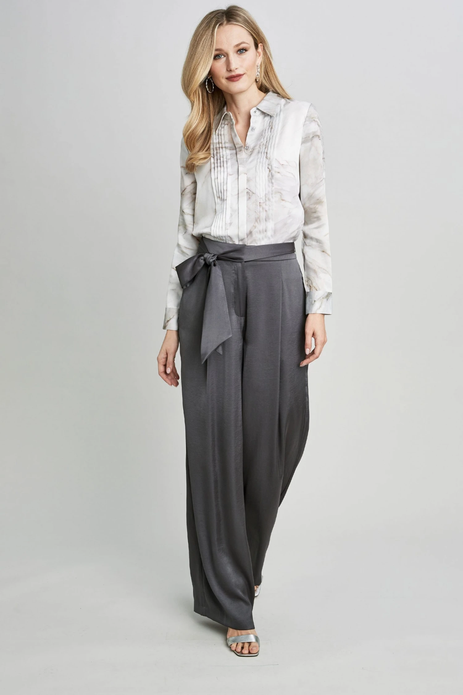 Elie Tahari Pants Wide Leg Satin Pant 9 Elie Tahari Pants Wide Leg Satin Pant