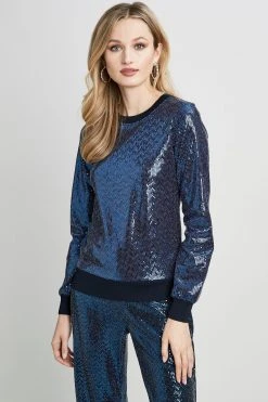 Elie Tahari Knits Pave Sequin Knit