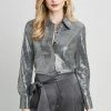 Elie Tahari Sequin Button Down Tops 2 Elie Tahari Sequin Button Down Tops