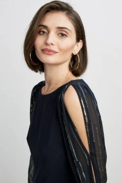 Elie Tahari Dresses & Jumpsuits Combo Sleeve Shift Dress