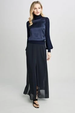 Elie Tahari Sweaters Satin Front Sweater