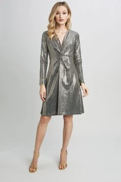 Elie Tahari Sequin Twist Dress