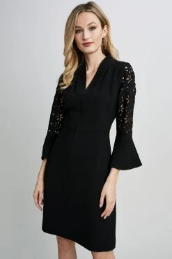 Elie Tahari Dresses & Jumpsuits Embroidered Sleeve Dress
