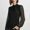 Elie Tahari Knits Twist Combo Long Sleeve Knit 2 Elie Tahari Knits Twist Combo Long Sleeve Knit