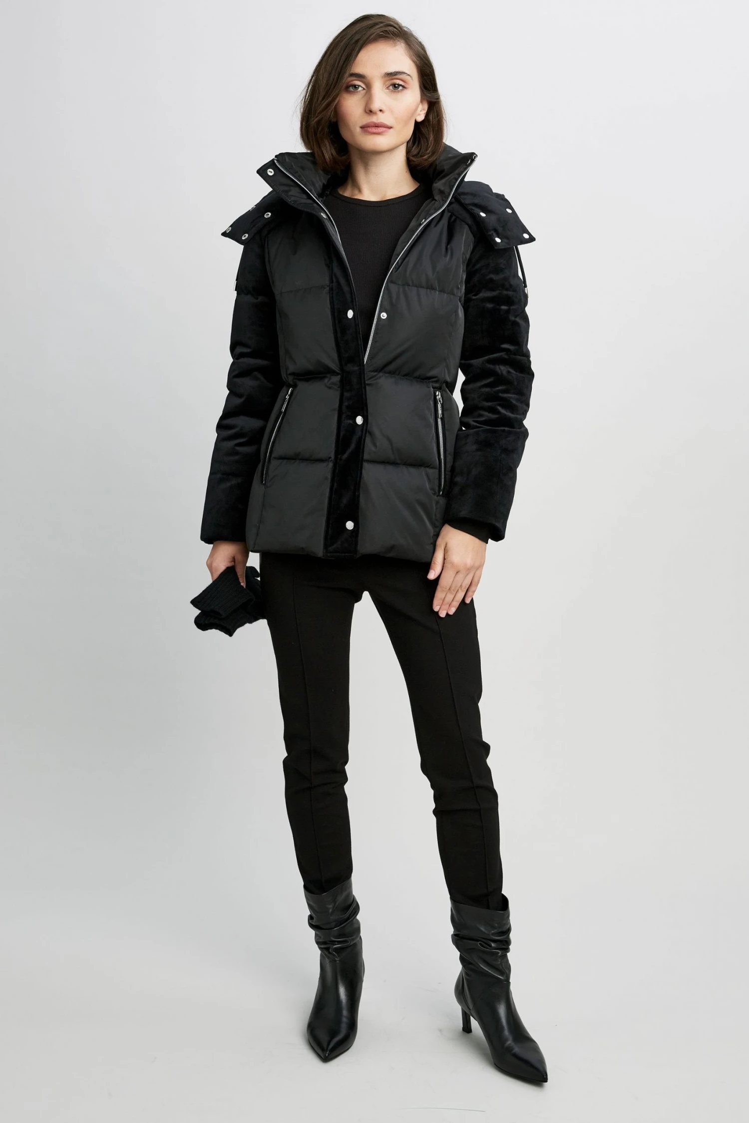 Elie Tahari Rain Coats & Coats Erica Mixed Media Coat 8 Elie Tahari Rain Coats & Coats Erica Mixed Media Coat