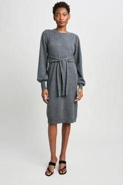 Republic Cashmere Tie Waist Midi Dress Midi Dresses