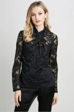 Republic Lace Twist Neck Knit