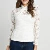 Republic Lace Twist Neck Knit Tops 1 Republic Lace Twist Neck Knit Tops