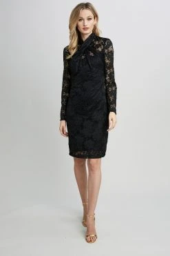 Republic Lace Twist Neck Dress