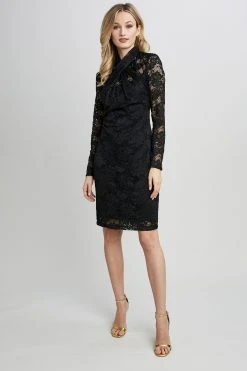 Republic Lace Twist Neck Dress