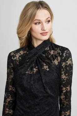 Republic Lace Twist Neck Dress