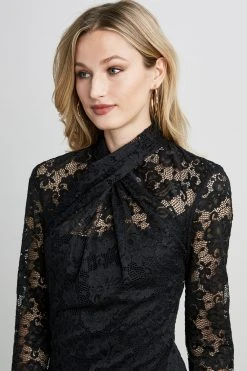 Republic Lace Twist Neck Dress