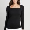Republic Knits Square Neck Ruched Knit
