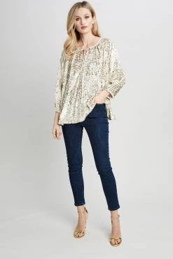 Republic Long Sleeve Keyhole Top