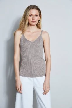 Republic Tops Ribbed Shine Tank