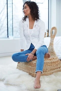 Elie Tahari Sweaters Lace Insert Cardigan 10 Elie Tahari Sweaters Lace Insert Cardigan